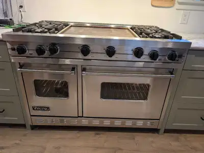 48" Viking Professional double oven, View more