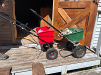 Seed and fertilizer spreaders