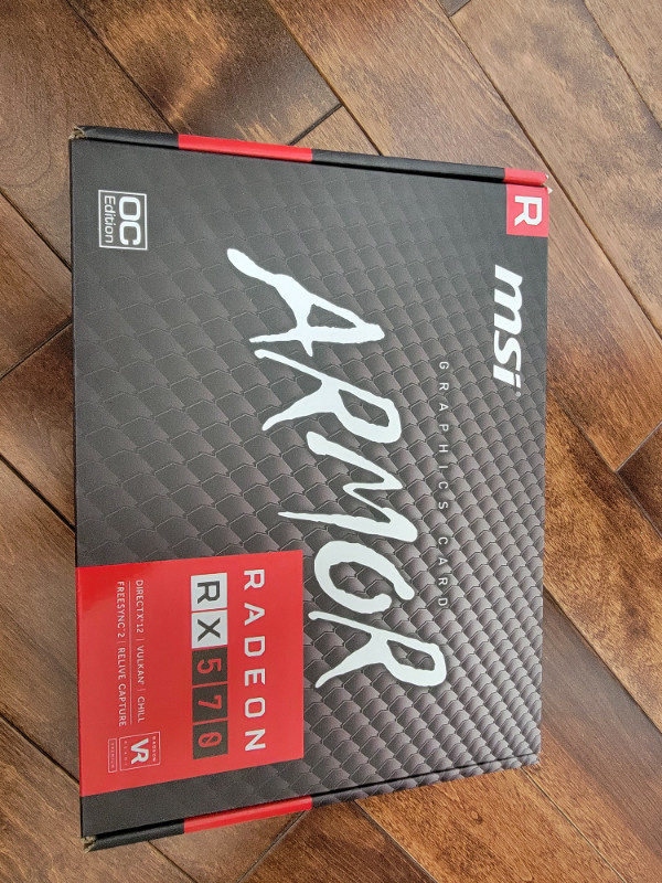 MSI Radeon RX570 Armor OC Edition 8GB GPU Graphics Card in System Components in Mississauga / Peel Region