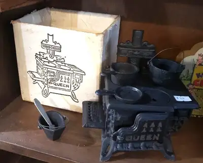 Toy Queen Cast Iron Stove in Box, View more