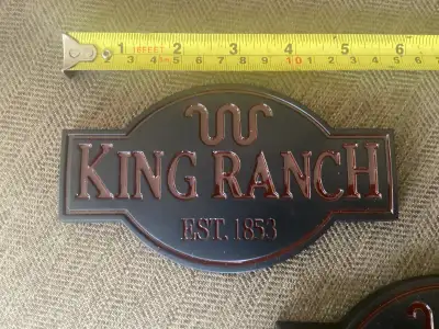 Pair of King ranch emblems from Ford truck,belt buckle style. New but double sided tape needs to be...