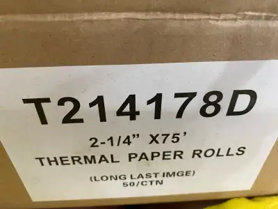 Thermal paper rolls 2 1/4 x 75, View more