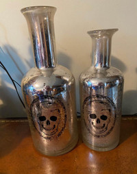 Skull Rose / Gold sparkle Vases & Skulls 