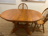 Roxton maple table and 6 chairs 