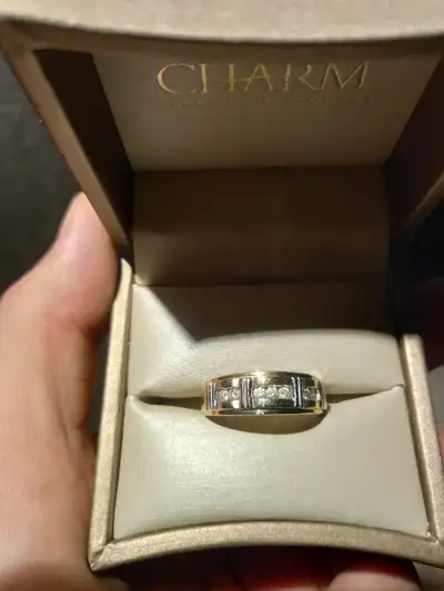 14k Yellow and White Gold Diamond ring, View more