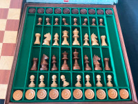 CHESS, NEW CHESS, CHECKERS SET,  MADE IN ITALY BY DIDATTO, EXCEL