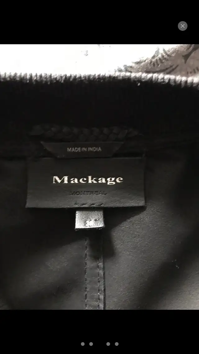 Mackage Lambskin Leather Denim Jean Jacket in Men's in City of Toronto - Image 4