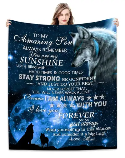 Brand New"To My Amazing Son"Blanket/60X 50inch, View more