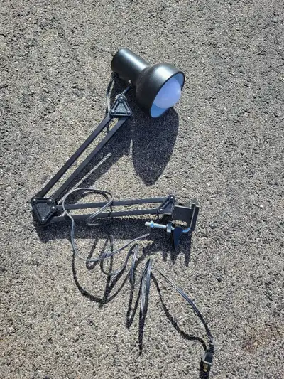 Metal Desk Lamp, Black, Adjustable Arm, 18" Extension,, View more