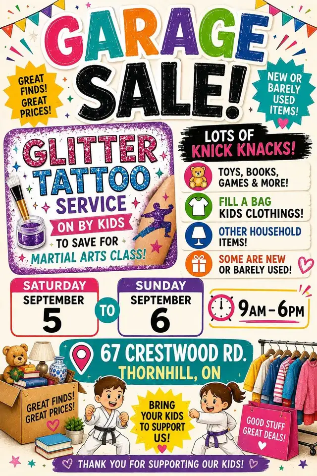 Yard sale at Yonge and Steeles