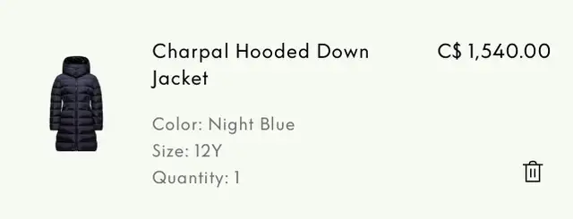 Moncler Kids Charpal Hooded Down Jacket 12Y in Kids & Youth in Markham / York Region - Image 6