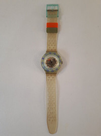 Clear Face Swatch Watch Model with Outer Dial