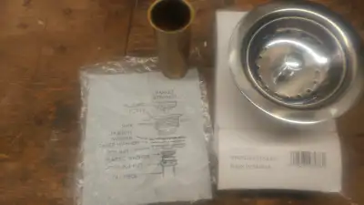 KItchen sink drain assembly with strainer and tailpiece, View more