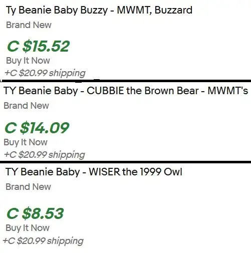 Lot of 7 beanie babies - brand new excellent condition. in Toys & Games in Winnipeg - Image 8
