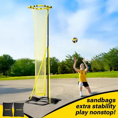 - Selling Volleyball Setter Trainer Net. Can reach between 9.2ft to 10.5ft height. The net can also...
