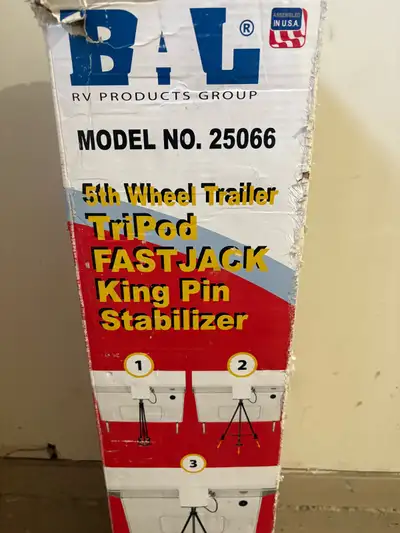 King pin Stabilizer Rv tri pod Light wt 15 lbs No assembly required. Ready to use. Collapse to compa...