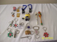 set of 19 different keychains #0666