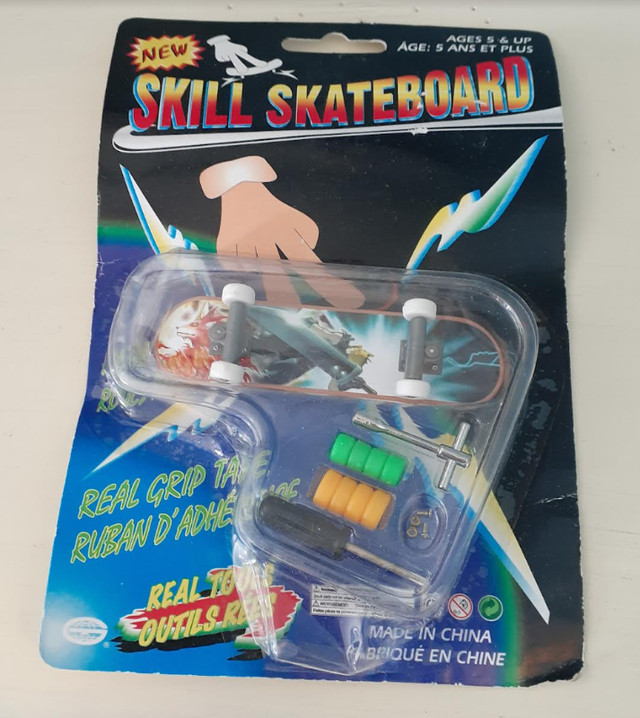 Vintage Fingerboard Skill Skateboard new in package with extras in Arts & Collectibles in Markham / York Region