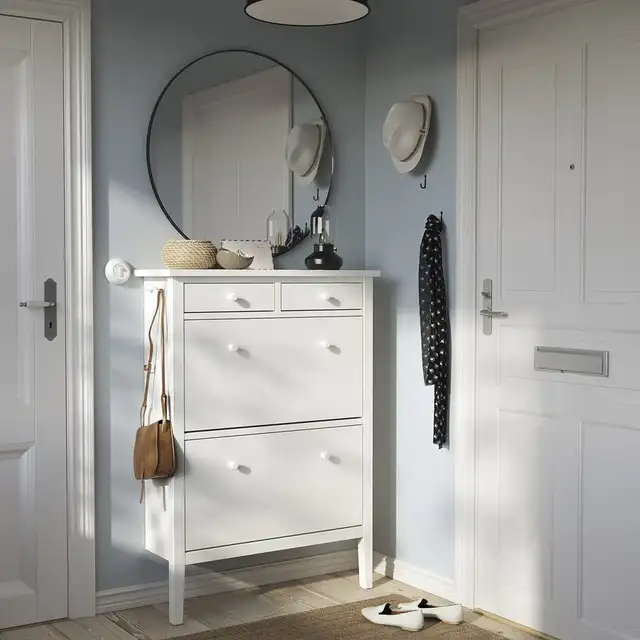 IKEA shoe cabinet with 2 compartments, white, in Hutches & Display Cabinets in City of Toronto - Image 3