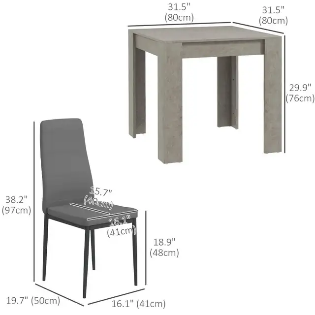 Square dining Table Set ,  Kitchen Table Chairs set in Dining Tables & Sets in Markham / York Region - Image 3