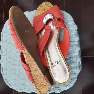 Women's Shoes New Size 7 Orange Dress Wedges Heels Open Toe, View more