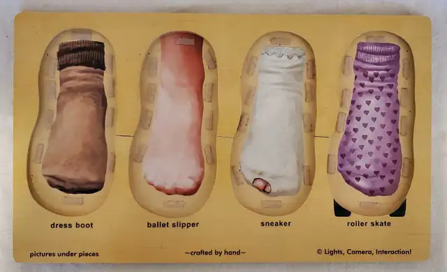 Melissa & Doug Wooden Shoe Lacing Peg Puzzle in Toys & Games in Oshawa / Durham Region - Image 8