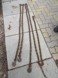 2 TOW CHAINS =  1 @ 10FT & 1 @ 15FT = 2" X 3/8" LINKS
