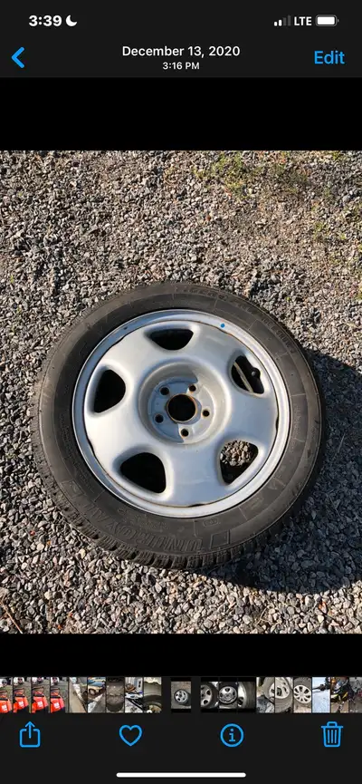 Factory Honda Rims with Uniroyal winter tires Only used one season Stored indoors Will fit other veh...