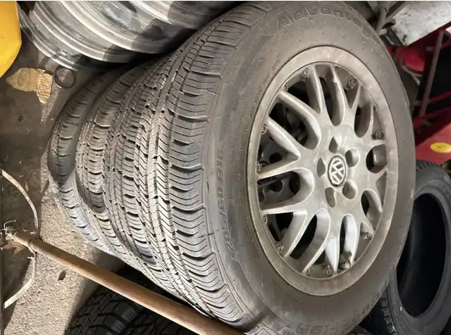 16” VW BBS Rims with 205/60/R16 BFG Advantage Control tires in Tires & Rims in Bedford - Image 2