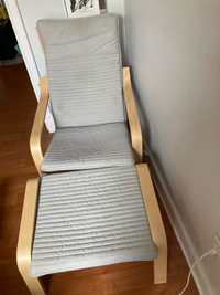 IKEA poäng chair and footstool