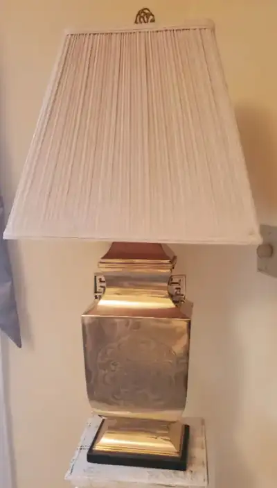 VTG SOLID BRASS URN LAMP, View more