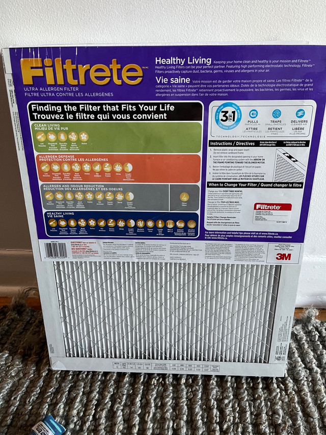 Filtrate Ultra Allergen Filters 16x20x1 in Heaters, Humidifiers & Dehumidifiers in Ottawa - Image 2