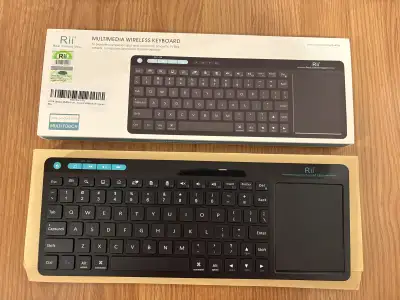 Multimedia wireless keyboard with integrated touchpad, View more