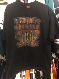 Vintage 2002 Harley Davidson 100 Years Double Sided T-Shirt