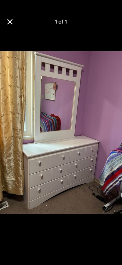 White dresser for sale, View more