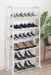 New in sealed box, compact, 7-Tier Shoe Rack