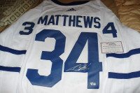 Lot Detail - Auston Matthews - Signed Rookie Jersey Framed Leafs Replica  Blue Reebok