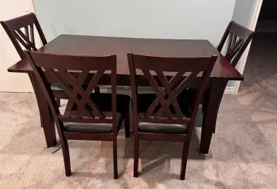 Solid Wood Dining Table and Chairs, View more
