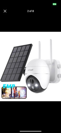 ieGeek 5MP Security Cameras Wireless Outdoor, Solar Camera Secur