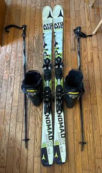 Men’s skis, boots and poles for sale