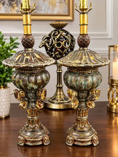 Vintage Style Urn Table Lamps, View more