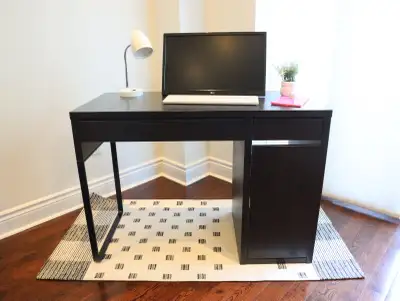 IKEA Micke Black Desk with FREE IKEA Chair, View more