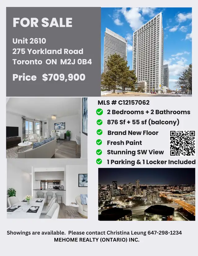 FOR SALE - EXECUTIVE  CONDO UNIT IN NORTH YORK  + PARKING & LO in Condos for Sale in City of Toronto - Image 2