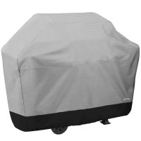 Waterproof Barbeque BBQ Cover - Large 64" Length - Grey & Black