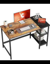 Computer Home Office Desk with Storage Shelves, 47 Inch Small De