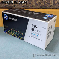 HP 655A Toner Cartridges, Black and Colour, $150 - $190 each