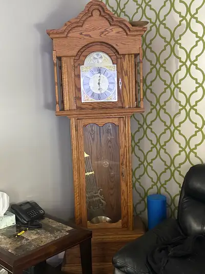 handcrafted grandfather clock, View more