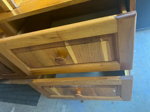 Vintage Solid Walnut Wall Unit Cabinet Handcrafted in TV Tables & Entertainment Units in Gatineau - Image 5