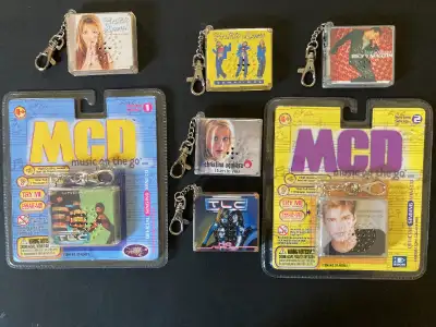 Official MCD Music on the Go Keychains 90s music, Britney, Ricky Martin etc. 90s memoribilia, nostag...