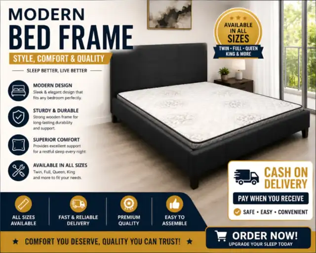 Lit moderne disponible dans toutes les tailles in Beds & Mattresses in Laval / North Shore - Image 3